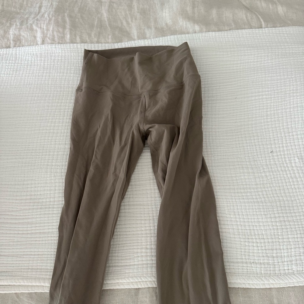 Alo Taupe High-Waisted Leggings